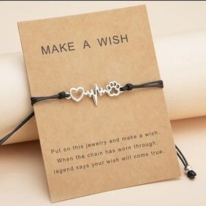 Make a Wish Dog‎ Paw Bracelet NWT